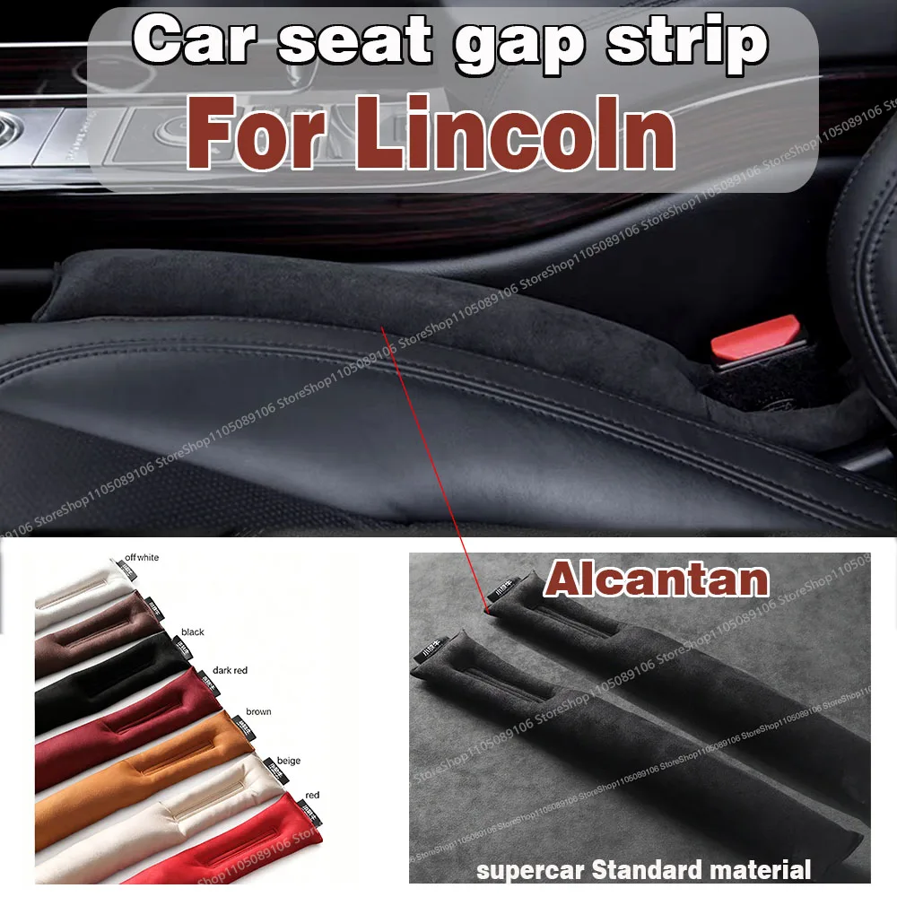 

For LINCOLN Car Seat Gap Filler Soft Car Styling Padding Leak Pad Plug Spacer Interior Accessories Car Organizer