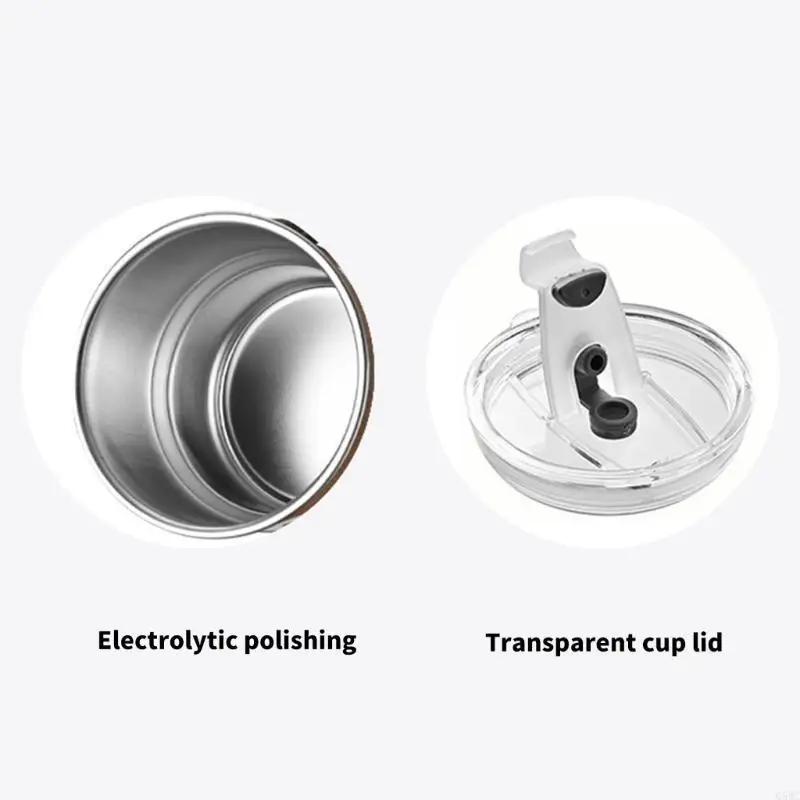 

Insulated Coffee Mugs with Spill Proof Lid Practical 400ml Thermal Coffee Cup with Sliding Lid Stainless Steel Mugs Q5WC