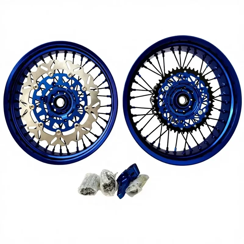 2-Piece 17-inch motorcycle wheel accessories, forged aluminum alloy anodized wheels, front and rear wheels, bright and