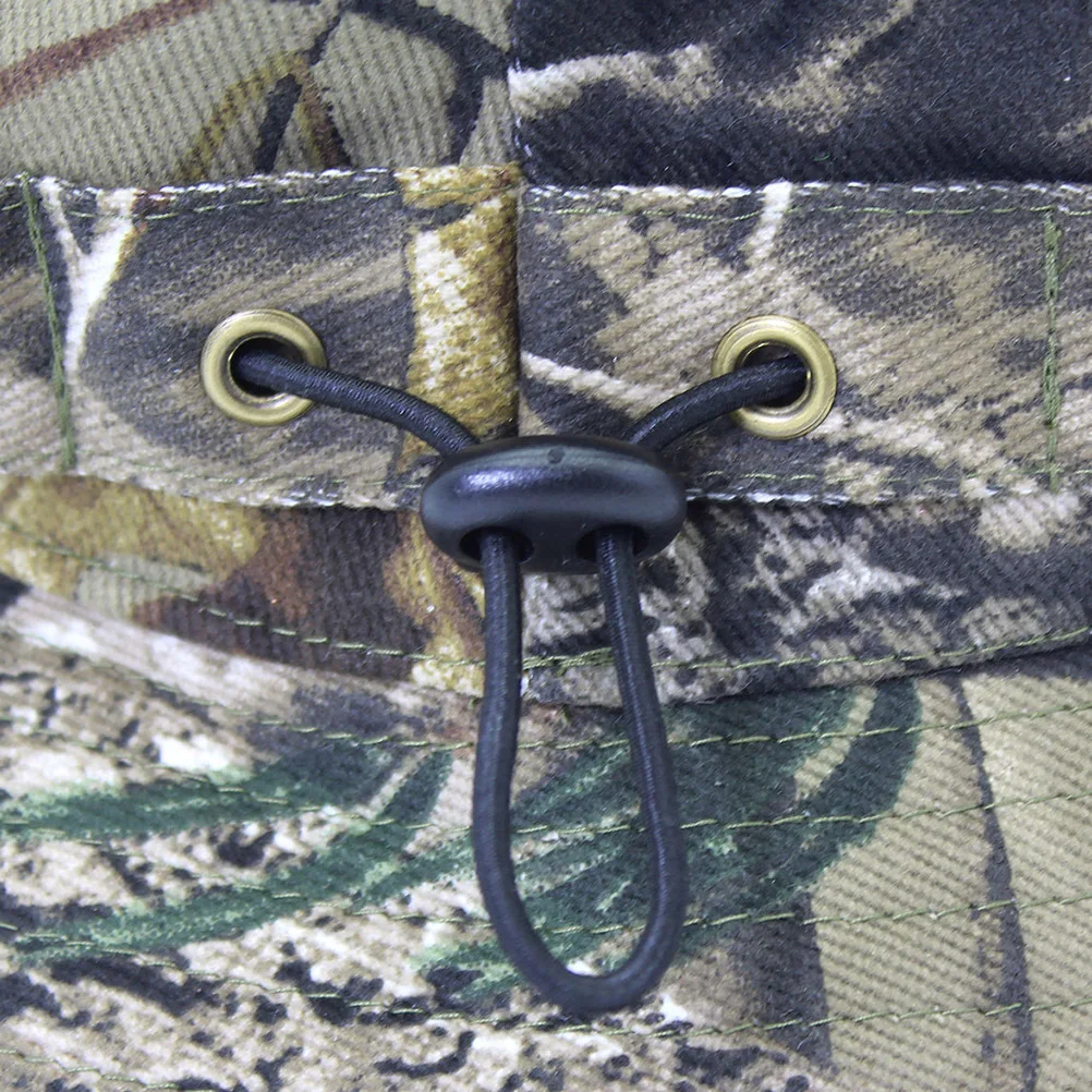

Camouflage Bucket Hat Outdoor Cap Durable Canvas Adjustable Chin Strap Tear Proof Soft Comfortable for Hunting Fishing Hiking