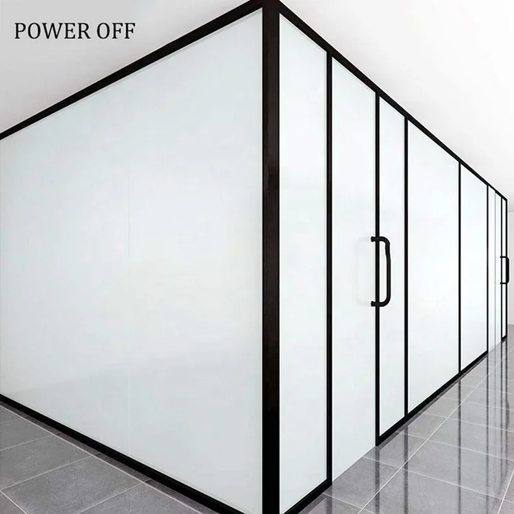 PDLC Sunrooms Smart Switchable Tempered Glass Window, Transformers Control Smart Glass Film Customizable Size
