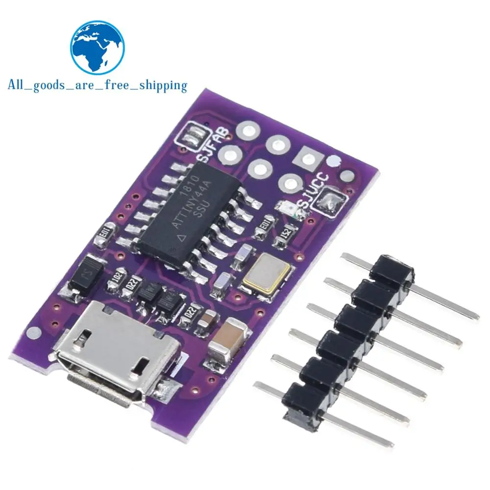 TZT Micro USB Tiny AVR ISP ATtiny44 ATTiny45 ATTiny85 USBTinyISP Programmer Module For  IDE Bootloader ISP Microcontroller 5V