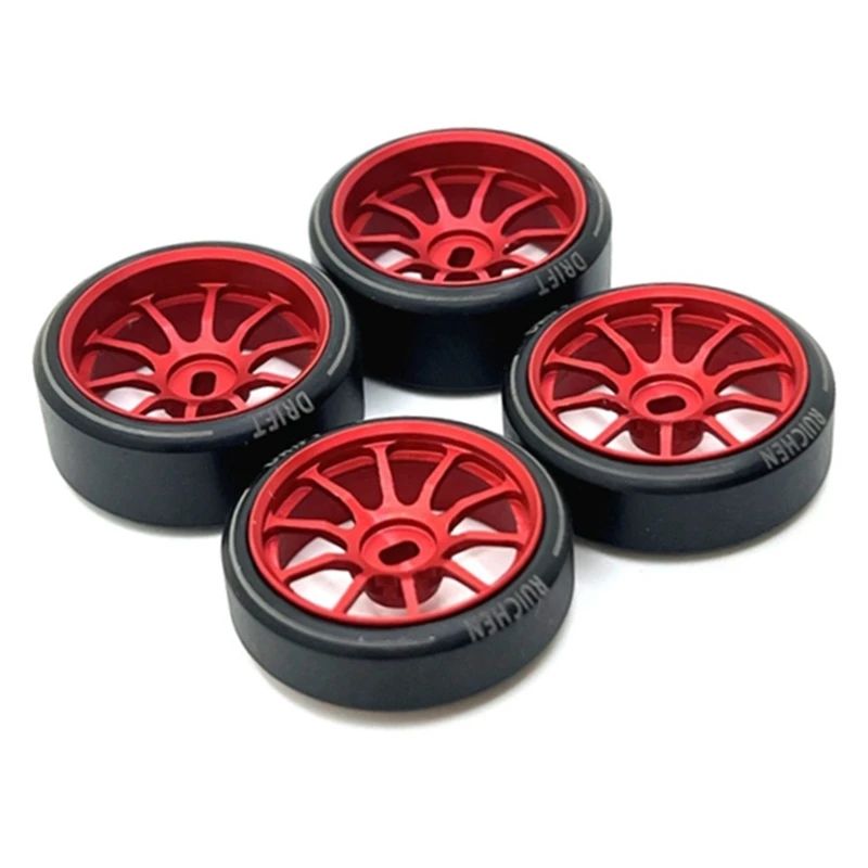 4 stuks hard plastic driftband band metalen velg voor Wltoys 284131   K969 K989 P929 Mini-Z 1/28 RC auto-upgrades onderdelen