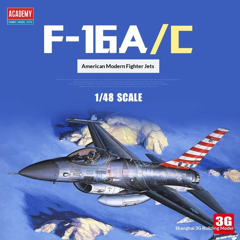 

DIY Academy 1/48 Scale F-16A/C Modern Fighter Aircraft Assembly Model Kit 12259 3G Military Model Length 318MM Height 102MM