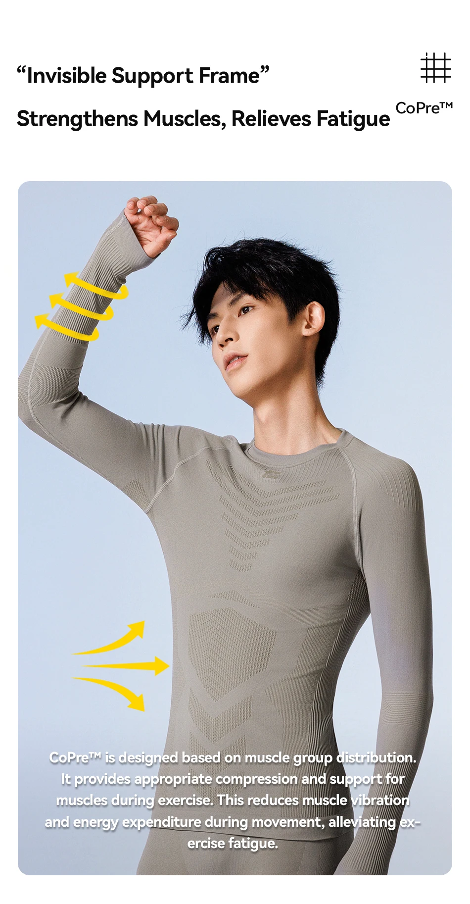 COPOZZ Nahtloses Ski-Thermo-Unterwäsche-Set für Damen und Herren, hochelastisch, Rundhalsausschnitt, schnell trocknend, feuchtigkeitsableitend, Sport-Baselayer, lange Unterhose – Detail 13