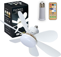 Ceiling Fans For Bedroom Living Room Ceiling Fans With Remote Control And Light LED Lamp Fan E27 Converter Base Smart Silent