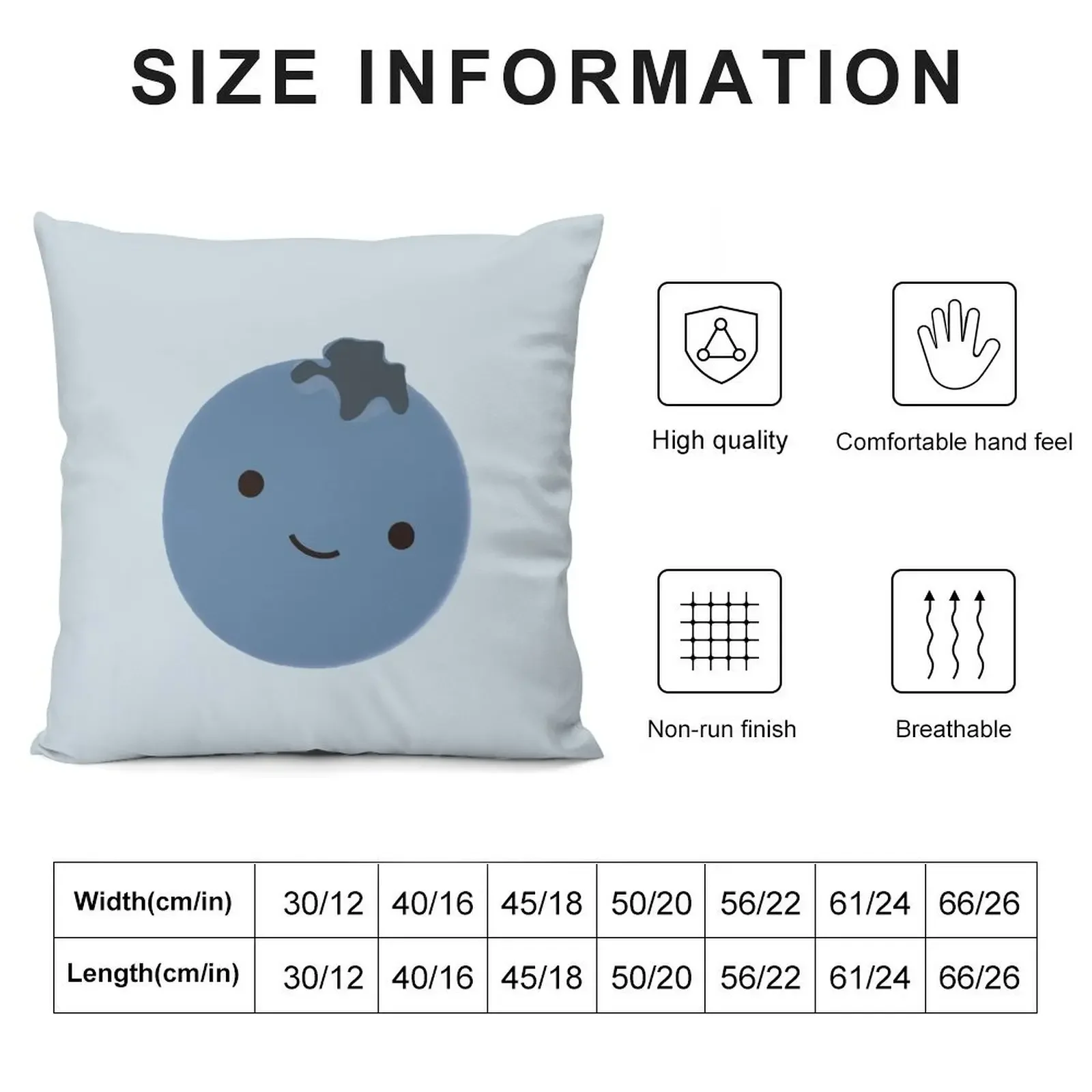 Cute Kawaii Blueberry Throw Pillow bed pillows christmas decorations 2025 Sofas Covers pillow