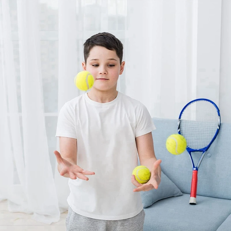 Confezione da 48 palline da tennis con custodia - Palline da tennis a parete spessa di alta qualità - Perfette per il tennis e il cricket