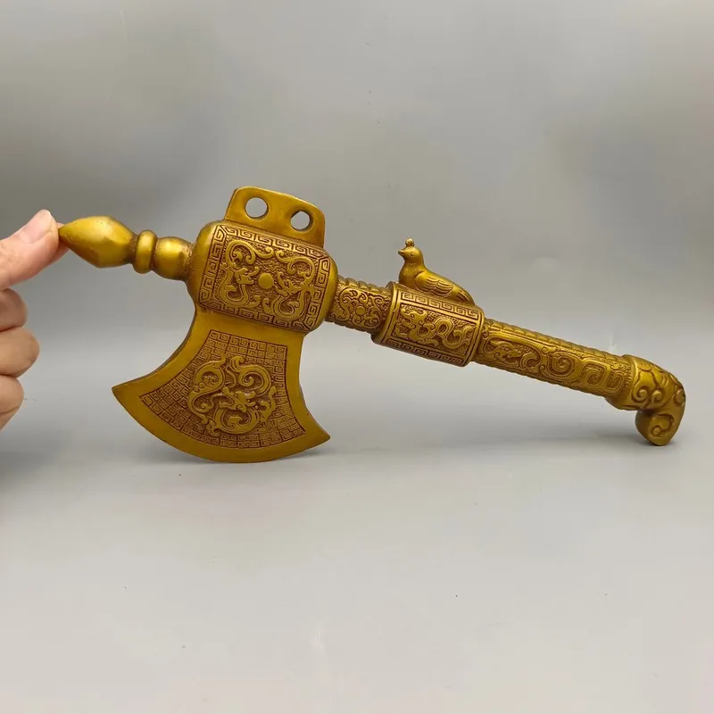 Brass copperware crafts, peace dove, copper axe ornaments, home decoration, creative gift crafts