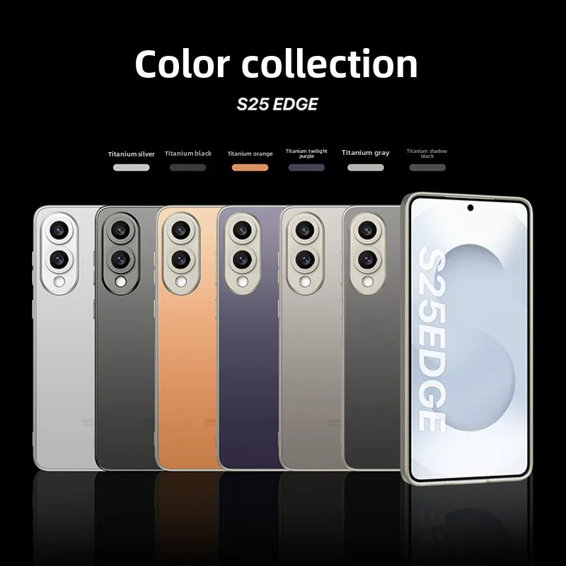 

Shockproof Electroplated Edge Mobile Phone Cover, Simple and Generous Skin Feel Case for Samsung Galaxy S25 Edge
