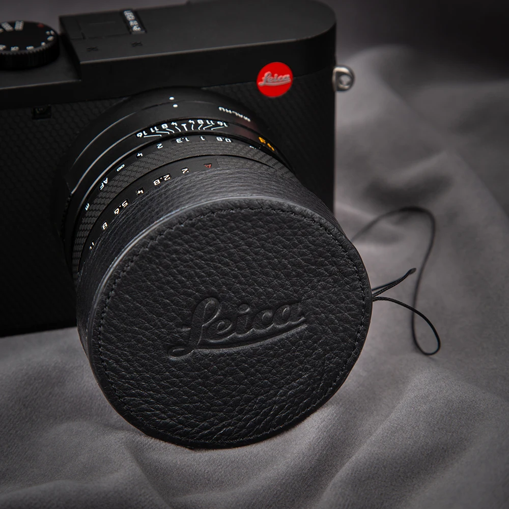 For Leica Q Q2 Q3 Camera Lens Cap with Anti-lost Rope Q3 Vintage Style Protect Front Lens Cover Q2 Protection Cover