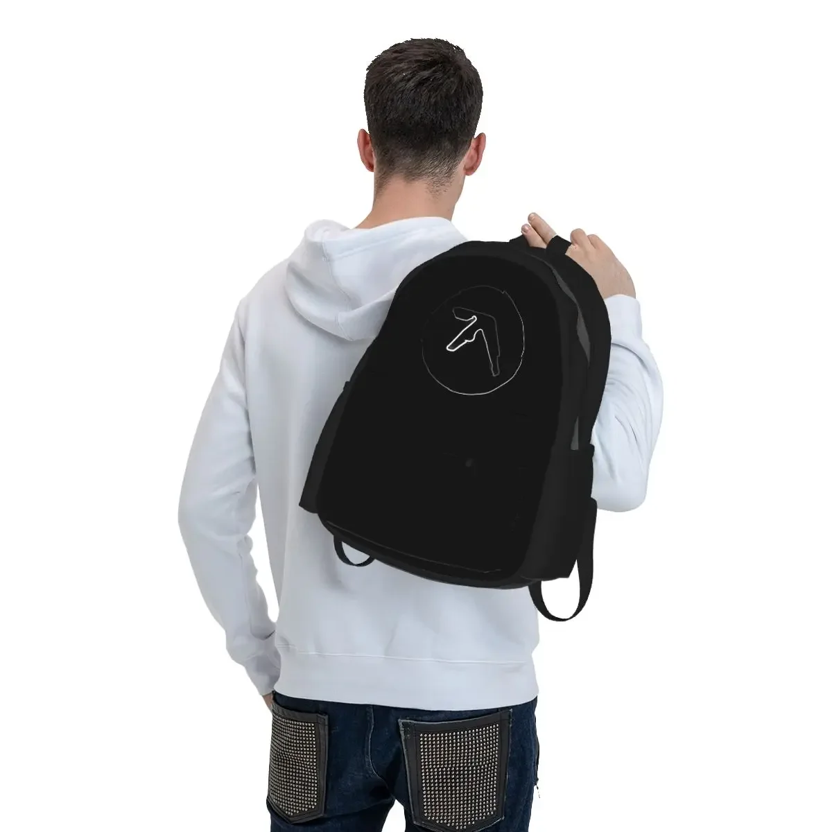 Aphex Twin Creative Y2K Logo Backpack Boys Girls BookBag Children School Bag Laptop Shoulder Bags for Men Women