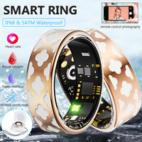 Smart Ring with Charging Case for Men Women, Health and Sleep Monitor, 5ATM Waterproof, Multi-sport Mode,Heart Rate Blood Oxygen