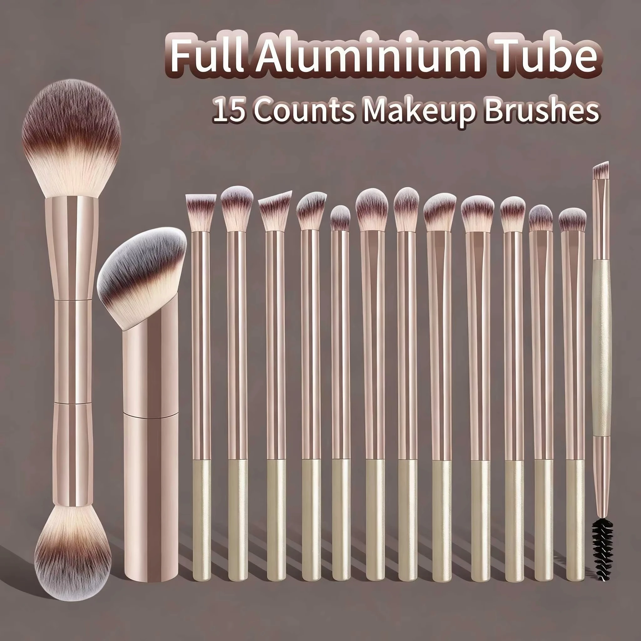 15pcs Professional Eyeshadow Makeup Brushes Blending Eyeliner Eyebrow Concealer Foundation Brush Makeup Accessories Gift.