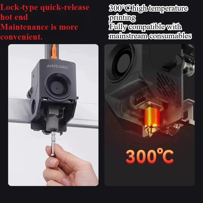 For Anycubic Kobra 3 Max Hotend 0.4 0.6 0.8mm hotend For Kobra 3 Max Combo Quick-Swap Integrated