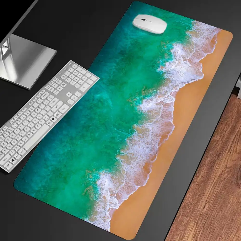

Turquoise Surf Mouse Pad Multi-Size non-slip Gaming mouse pad Gamer E-Sports Mouse Mat Game Mechanical Keyboard XXL Desk Mat