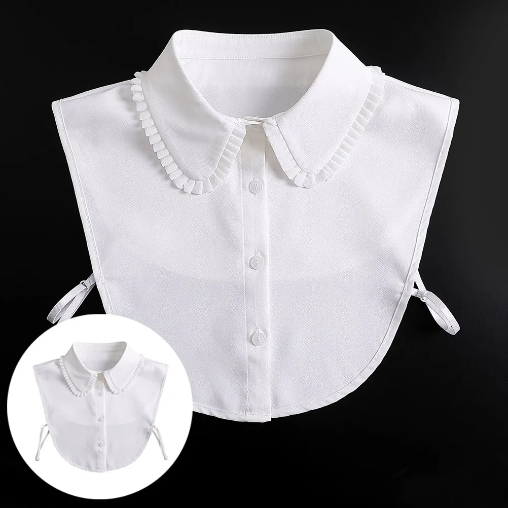 1Pcs Women Fake Collar Chiffon Half-Shirt Blouse Detachable Fashion False Collar Sweater T Shirt Dress Women Half-Shirt Blouse