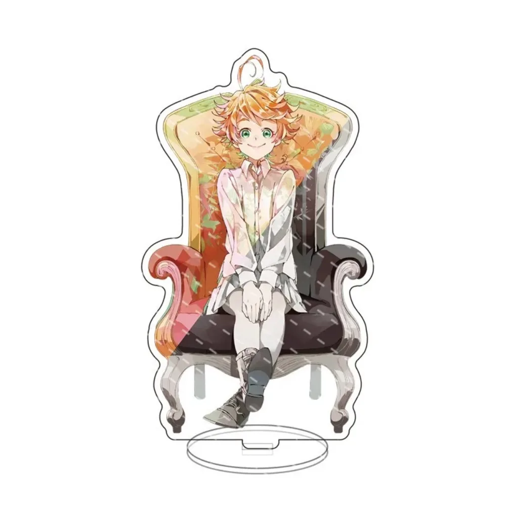 The Promised Figures Keychain Double Sided Anime Acrylic Stand Model Plate Holder Collection