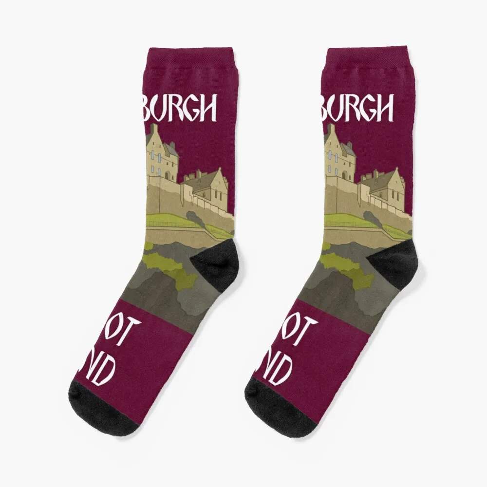 

Эдинбургский замок, EdinburghSocks, антискользящие носки, мужские подарки, теплые носки, зимние женские