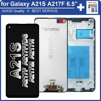 Testado super amoled para samsung galaxy a21s a217f display lcd tela de toque digitador assembléia lcd para samsung a21s SM-A217F/ds