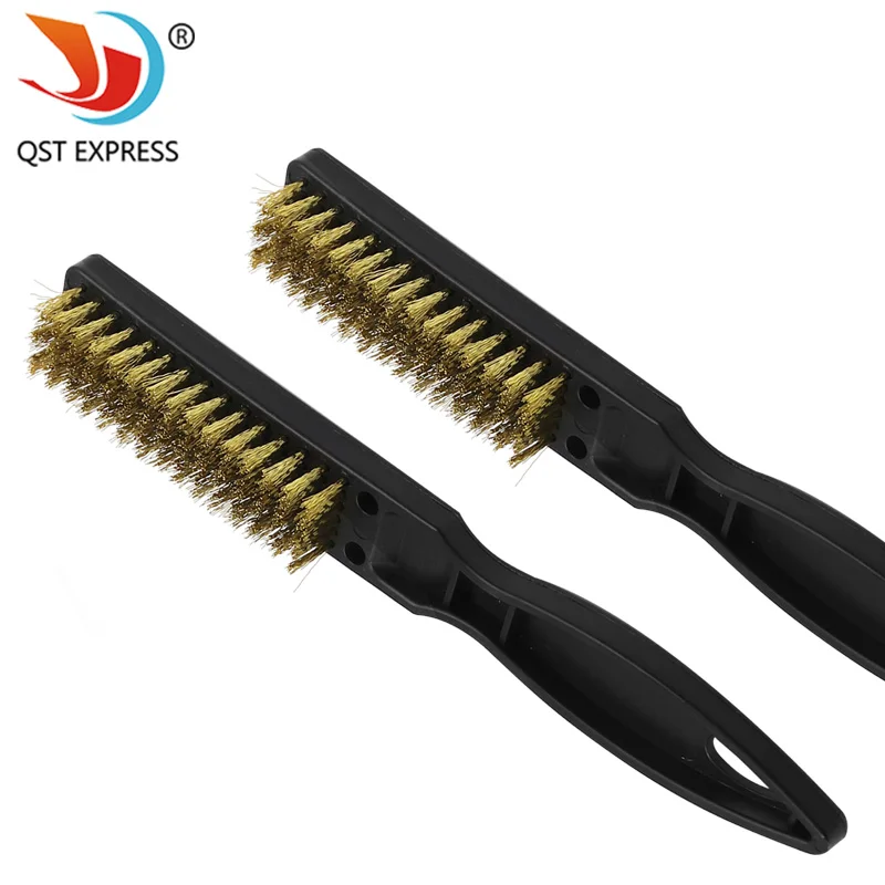 1 PC Stainless Steel Wire Brush For Jewelry Metal Rust Remover Dirt Oil Stains Kitchen Paint Cleaning Tool Copper Polish