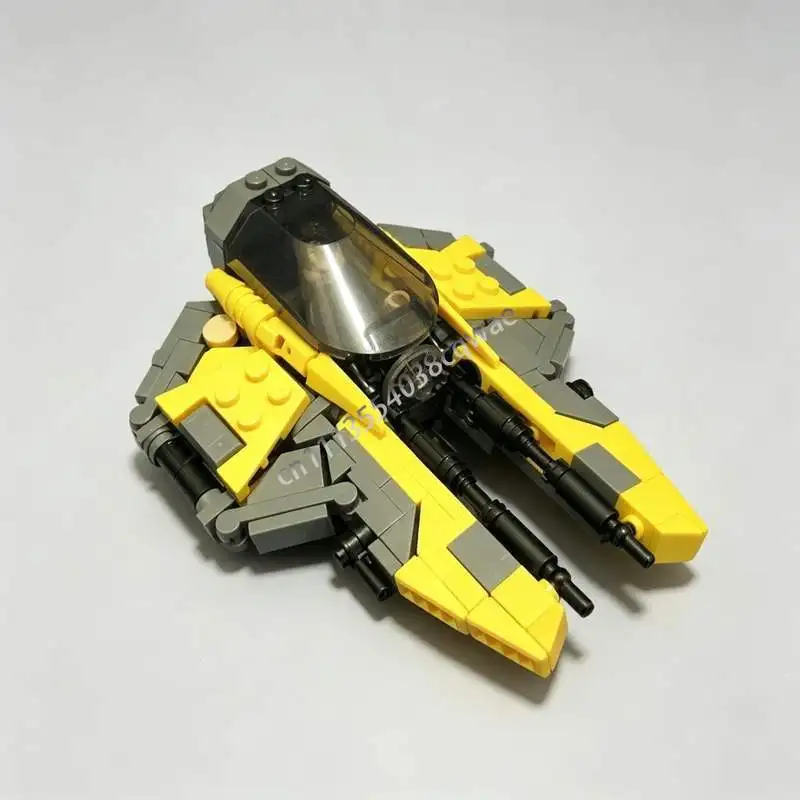 NEW 223PCS Sleek Jedi Light Space Interceptor MOC Sci-Fi Starfighter Model DIY Assembled Building Brick Collection Display Gift view 3