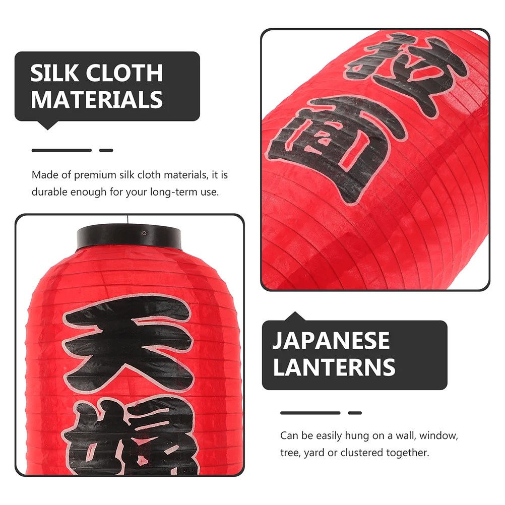 فوانيس صينية يابانية معلقة ، حرير مزخرف ، مطعم أحمر ، فناء ، عيد الميلاد ، خارجية ، 2 *