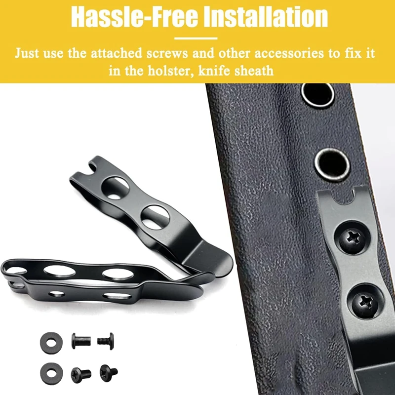 Belt Clip Knife Sheath, Metal Leather Waist Clip, Knife Clip Replacement, Universal Belt Clip,Leather Making Accessories