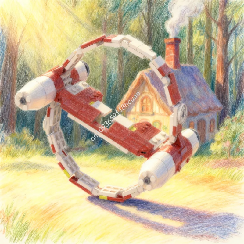 

198 шт. MOC Star Battle Kenobi S Hyperdrive Transport Ring Модель Строительные блоки Строительная игрушка Рождественские подарки Идея Образование