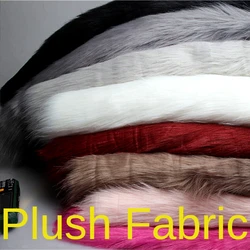 Plush Fabric By The Meter for Clothing Coats Sewing Diy High-grade Imitation Fox Furs Cloth Thickened Plain White Winter Acrylic