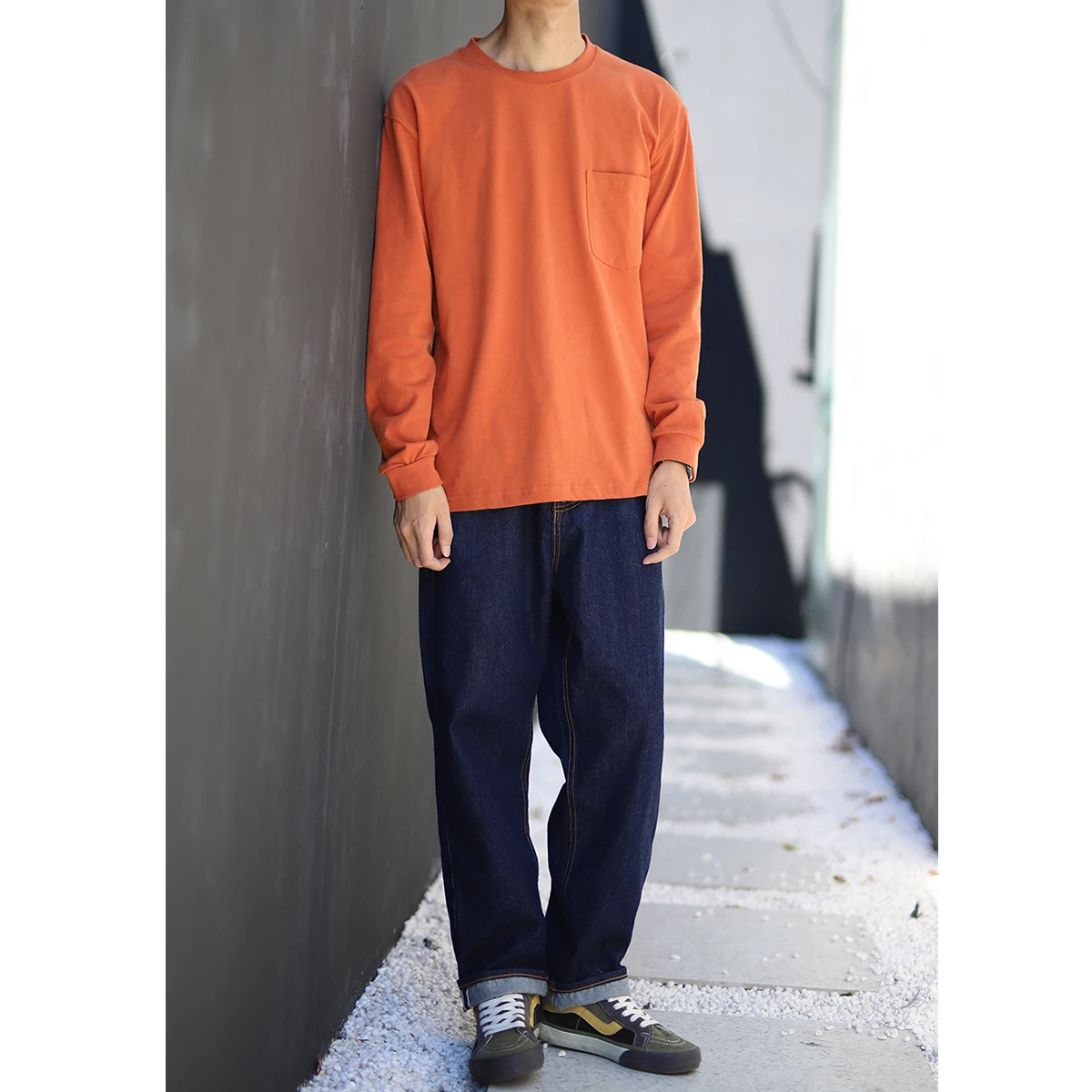 

Мужские джинсы LH' Store в японском стиле, красные, свободного кроя, длиной 9/10, повседневные, длинные брюки