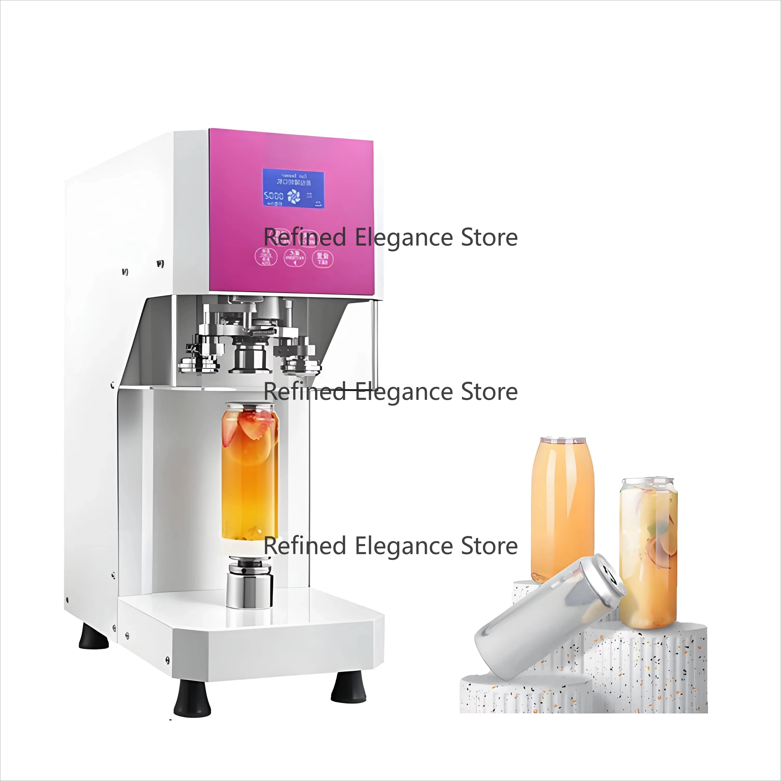 Commercial Milk Tea Can Sealing Machine Easy Open Automatic Cap Twisting Or Screwing for Tea Shops And Bars