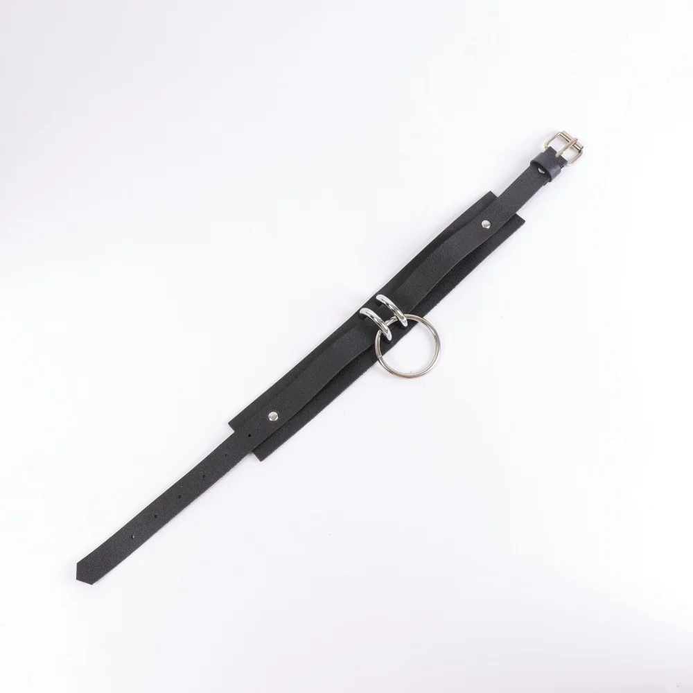 القوطية الشرير المعادن المختنق فو الجلود الرباط قلادة للجنسين حزب نادي قلادة