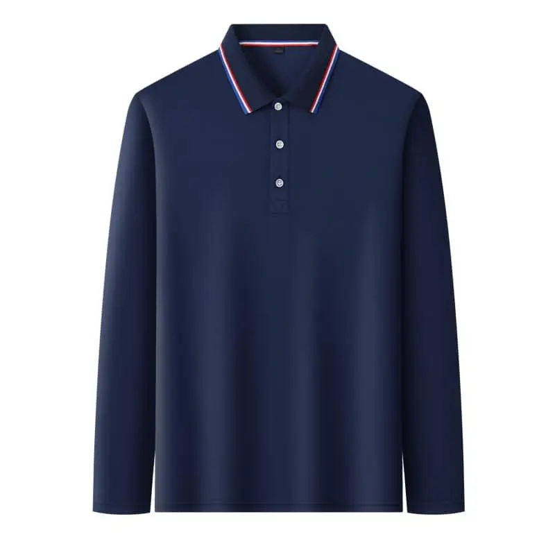 Autumn Men's Quick Dry Long Sleeves Polo Shirt Personalized Custom Design Print Logo Company Employee Work Clothes Workwear Top