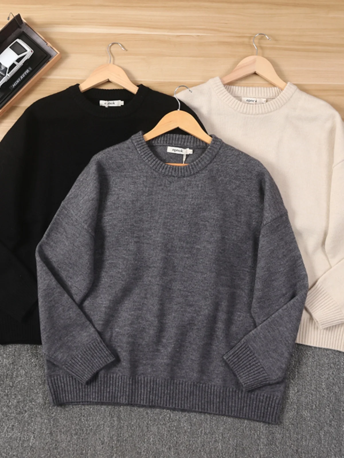 

Мягкий уютный круглый вязаный свитер Ne, мужской ленивый свитер с плечами, осень-зима, новинка Faion, японский простой длинный све, топ