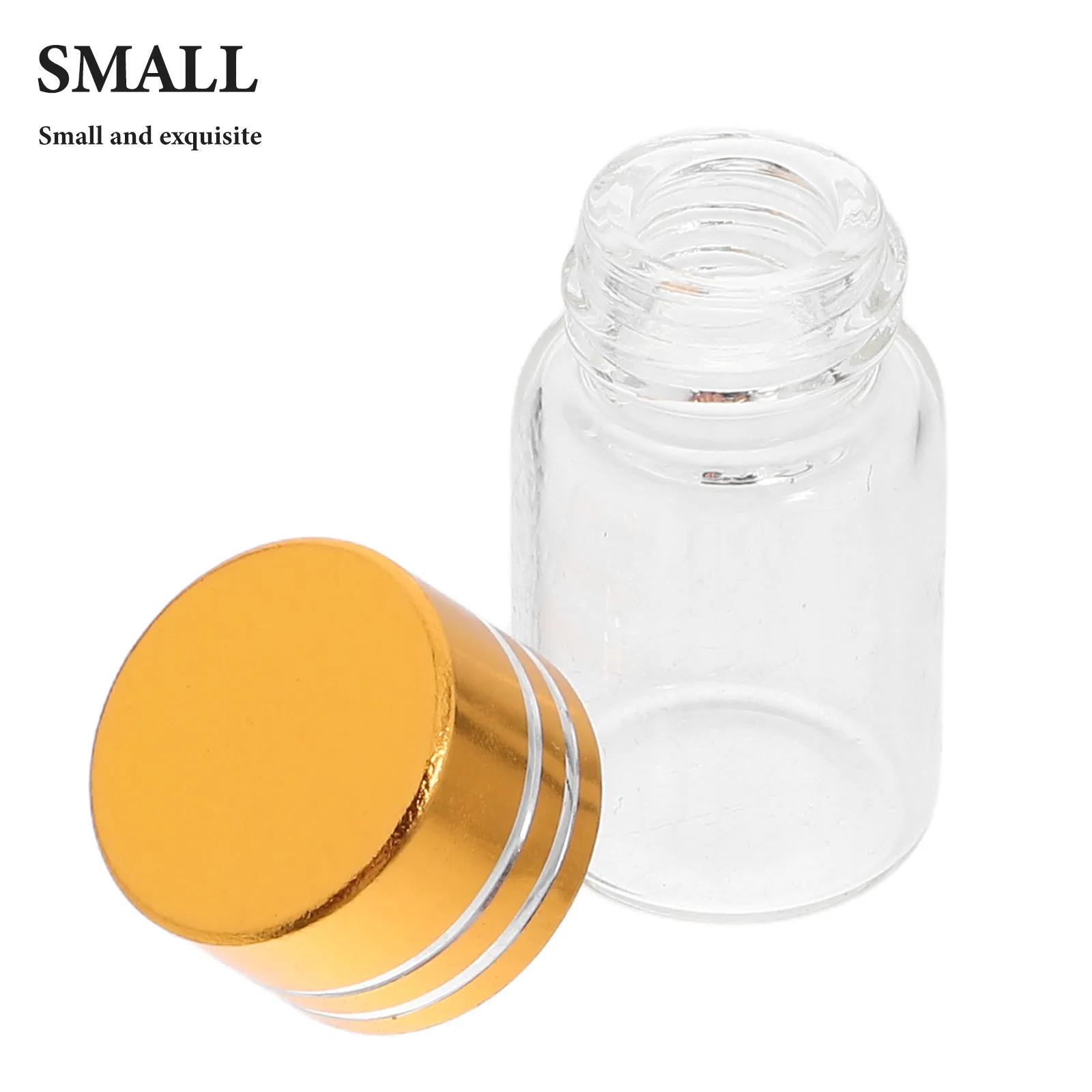 50Pcs Mini Glass Jars Tiny Empty Containers for Essential Oils Perfume Serums Travel Sample Storage Aromatherapy Makeup Vinegar
