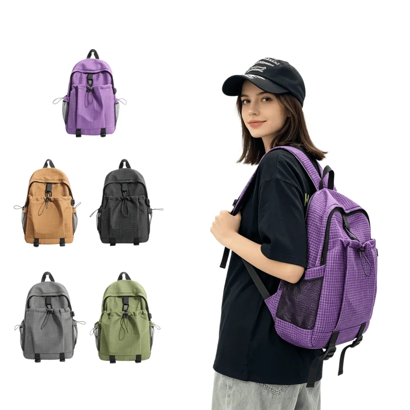 Leichter Damenrucksack mit großer Kapazität für Outdoor-Reisen, Unisex-Tagesrucksack, Pendler-Wanderrucksack mit mehreren Taschen für Reisen