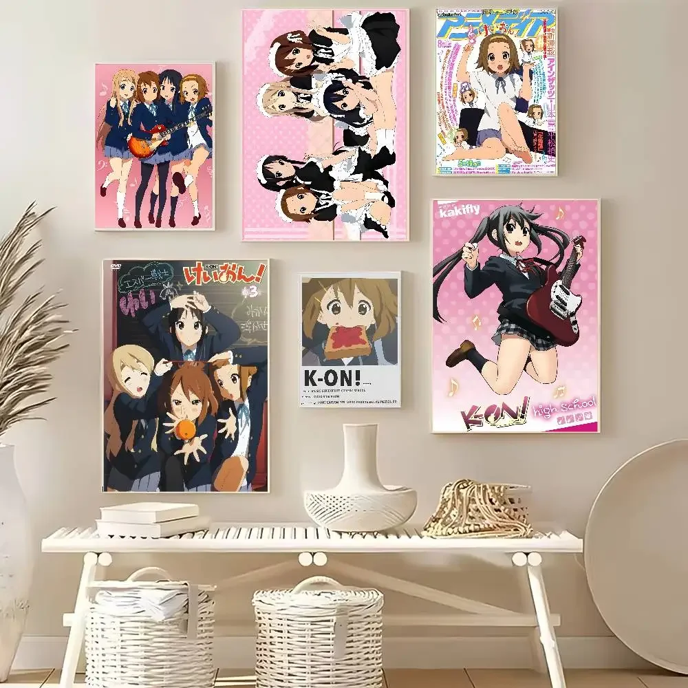 الكلاسيكية لطيف أنيمي K-K-ON ملصق HD الملصقات ذاتية اللصق مقاوم للماء مثالية لغرفة المعيشة غرفة نوم زخارف للحانات