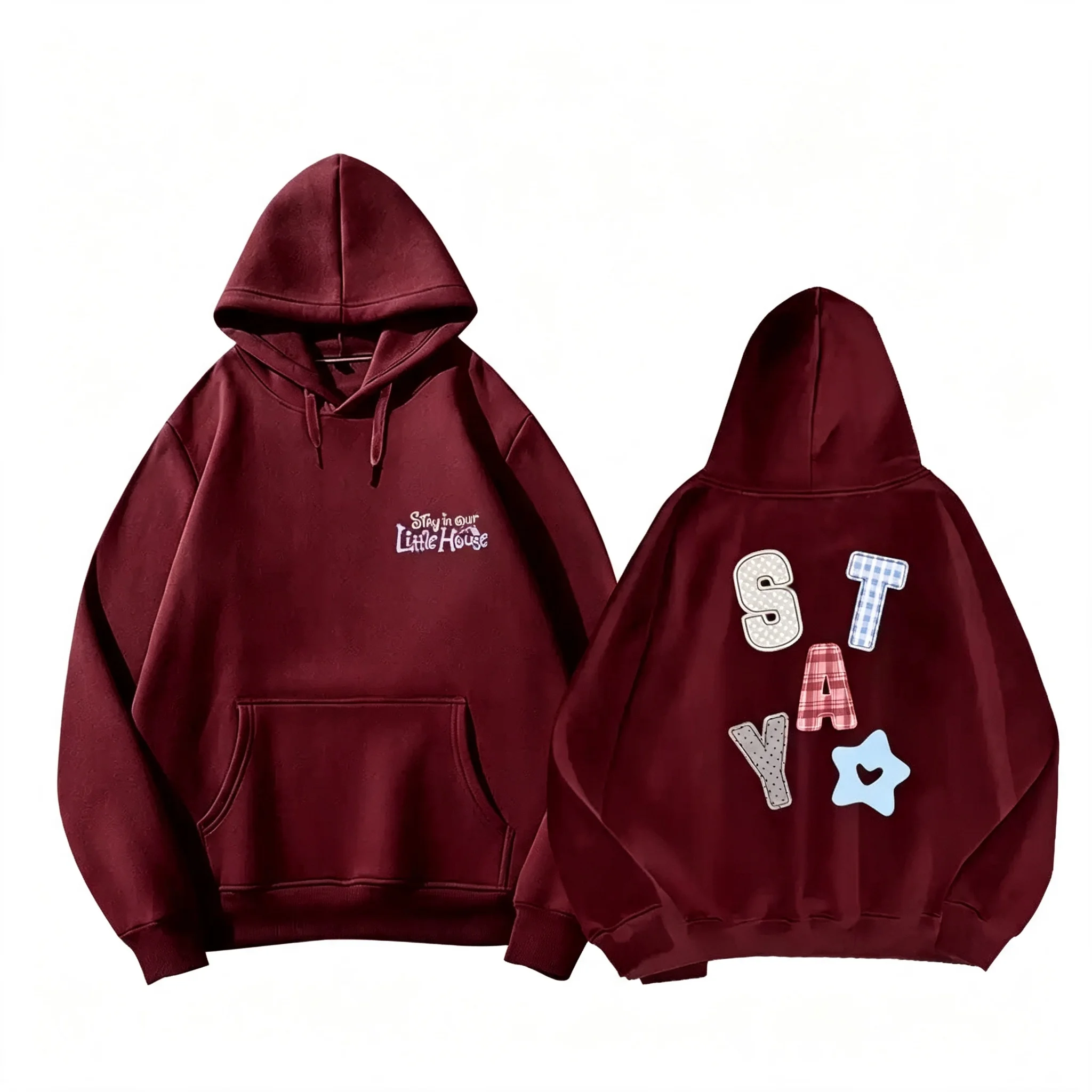 2026 neue Hoodies STAY In Our Little House Kpop Fashion Star Sweatshirt mit gleichem Buchstabendruck Hochwertiges dickes Baumwoll-T-Shirt – Detail 12
