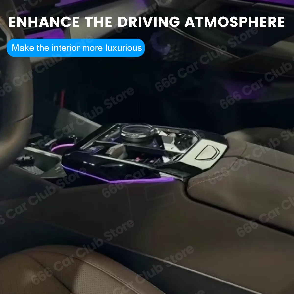 15 cores led lâmpada de mesa controle central para bmw nova série 5 i5 g60 g68 sela lâmpada luzes decorativas no carro luz ambiente