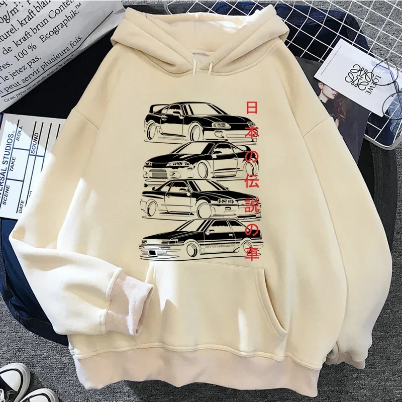 Jdm Printed Hoodie Men_Women Casual Fashion Hooded Shirt Woman y2k Long Sleeves Pullover Sweatshirts  Unisex Clothing