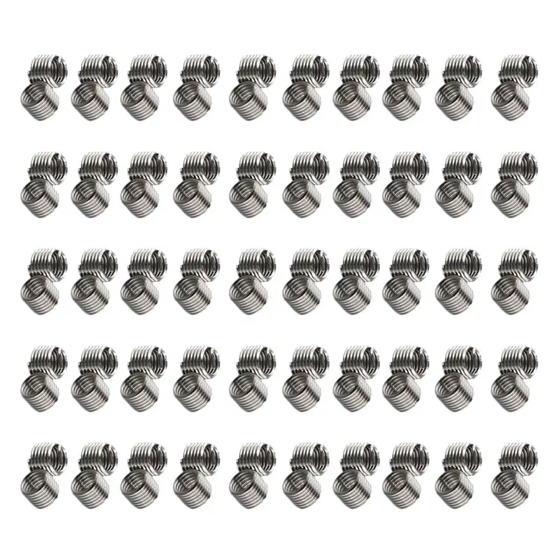 Top Sale 100Pcs Wire Insert Thread, Heli Coil Thread Repair Stainless Steel SS304 Thread Insert Coiled Wire Insert (M40.71.5D