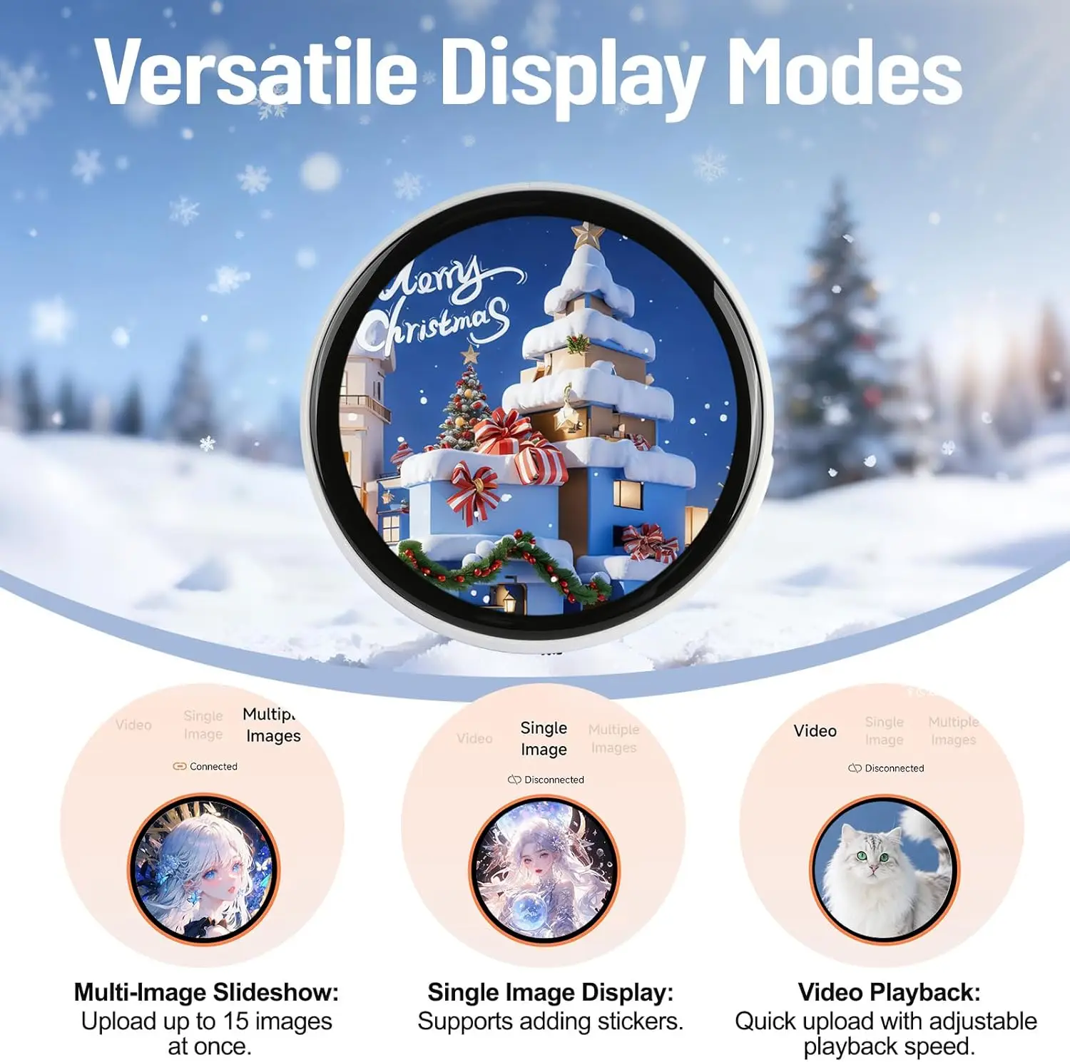 Smart Dynamic Anime Badge Pin Custom Photo Digital Display Brooch APP Control DIY Picture Cartoon Pins for Fans Collection