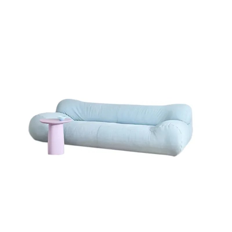 

Cream Xiaoxiangfeng Dopamine Blue Three-person Small Apartment Lazy Wind Marshmallow Cloud Sofa