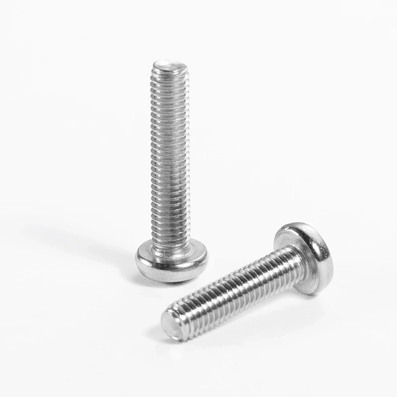 M2 304 Stainless Steel Cross Recessed Pan Head Machine Screws / DIN7985 Phillips Round Head Bolts 3-50mm Lengths