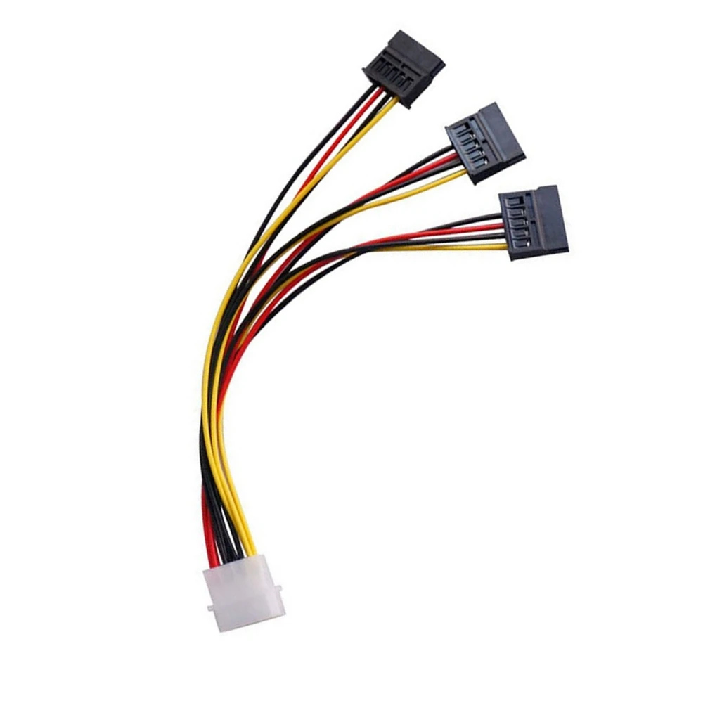 

SATA Adapter Cable IDE 4Pin Male to 3 Port SATA Female Splitter Hard Drive Power Supply Cable SATA Cable