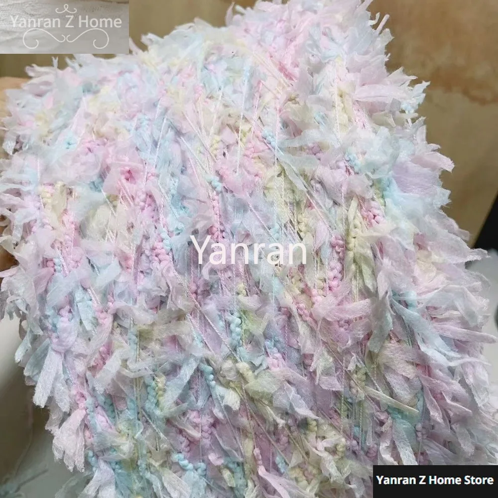 500g New Section Dyed Butterfly Yarn Three Piece Paper Flower Yarn Butterfly Large Paper DIY Hand Mixed Thread Wiring Hat Bag