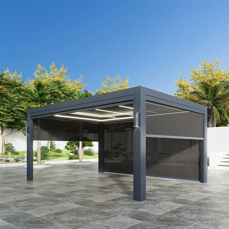 Weleadalu Pergola System Kits Aluminum Louver Roof Patio Terrace Gazebo Garden Balcony OEM Pergola Roof
