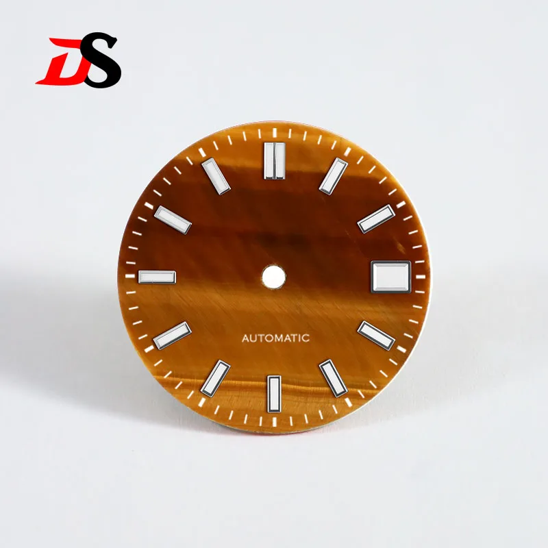 

Natural yellow tiger's eye stone modified dial diving high-quality NH35/6 blue luminous