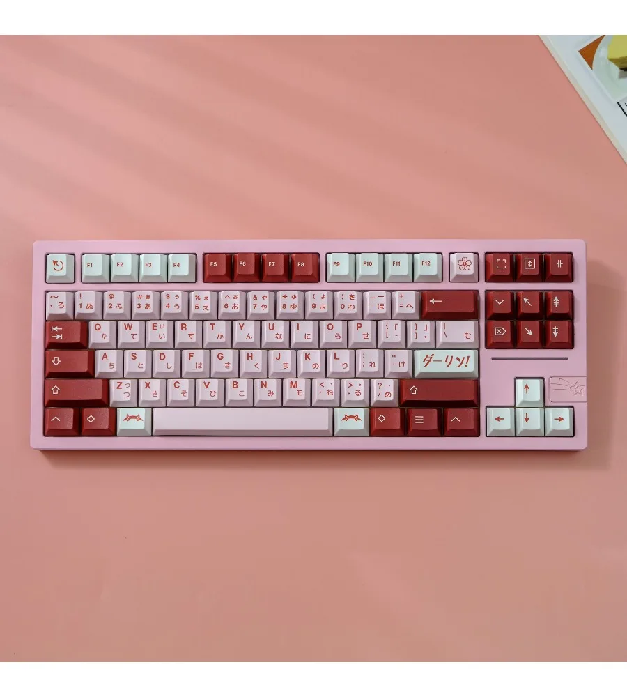 Keycap Personality Original height PBT sublimation Darling 143 keys Full set of keycaps